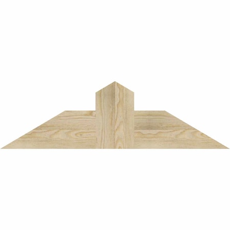 Ekena Millwork Portland Rough Sawn Timber Gable Bracket, Douglas Fir, 36"W x 10"H x 2"D x 6"F, 7/12 Pitch GBW036X10X0206POR00RDF